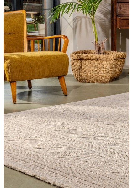 Naturel Pera, Jüt Modern Dokuma Soft Tuşeli Sisal Cut Loop Masaj Mekan Salon Oda Halısı