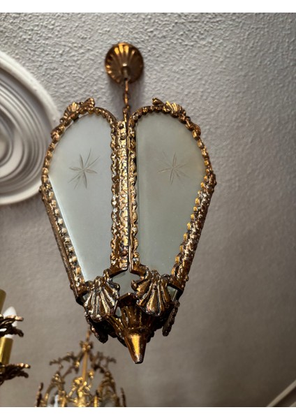 70 cm Boyunda 22 cm Çapında Bronz Avize