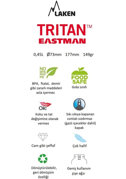 Tritan Summit Şişe 0,45L - Kırmızı LKTNS4R fiyatları