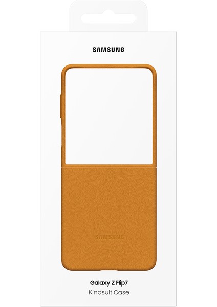 Galaxy Z Flip 7 Deri Kılıf - Camel
