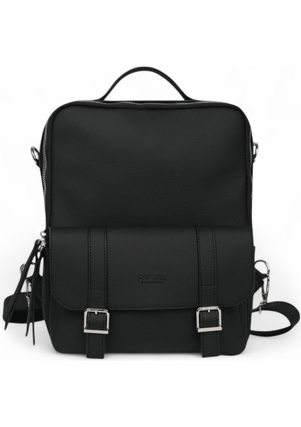Unisex Sırt Çantası – Orta Boy, Kapaklı Tokalı, Laptop Uyumlu – 38X26X6 cm