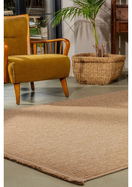 Naturel Pera, Jüt Modern Dokuma Soft Tuşeli Sisal Cut Loop Masaj Mekan Salon Oda Halısı