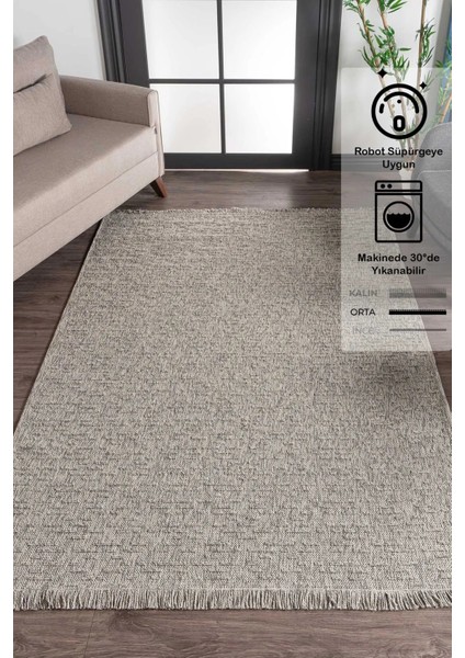 Naturel Pera, Jüt Modern Dokuma Soft Tuşeli Sisal Cut Loop Masaj Mekan Salon Oda Halısı