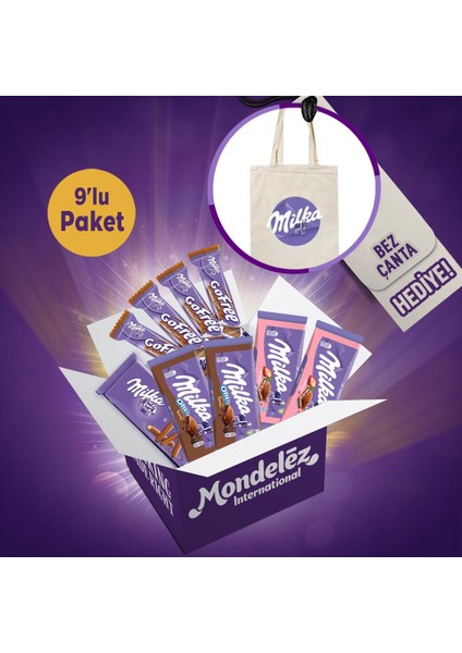severler Çikolata Paketi (Milka Bez Çanta Hediyeli)