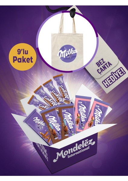 severler Çikolata Paketi (Milka Bez Çanta Hediyeli) fırsatları