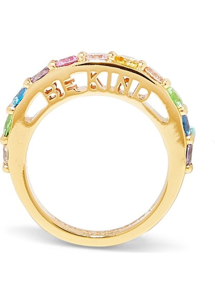 Be Kind Band Yüzük, Multicolor Kristalli