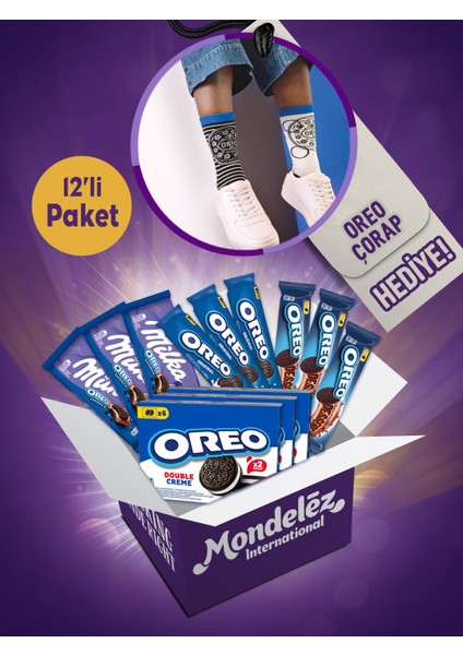 severler Çikolata&bisküvi Paketi (Oreo Çorap Hediyeli) fırsatları