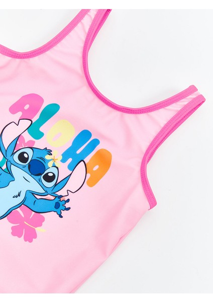 Yeni Sezon Stitch Baskili Hizli Kuruyan Kiz Cocuk Mayo - S5QN55Z1