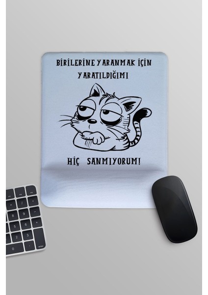 Hiç Sanmıyorum Komik Eğlenceli Baskılı Dikdörtgen Bilek Destekli Mousepad