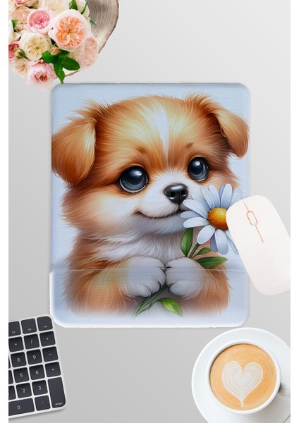 Sevimli Hayvanlar No:2 Baskılı Oyuncu Gaming Dikdörtgen Bilek Destekli Mousepad