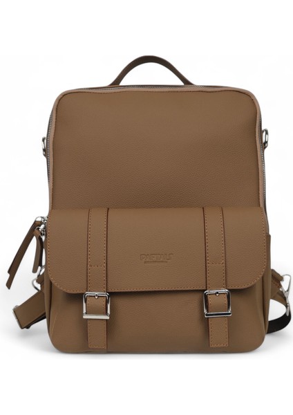 Unisex Sırt Çantası – Orta Boy, Kapaklı Tokalı, Laptop Uyumlu – 38X26X6 cm