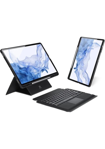 Dux Ducıs Galaxy Tab S8+ / S7+ / S7 Fe Için Ayrılabilir Bluetooth Klavye Touchpad - KA9292-9918