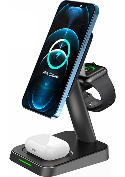 Ally W68 15W 3in1 Manyetik ve Katlanabilir Portatif Masaüstü Kablosuz Şarj Stand? - KA9716-7485 fiyatları