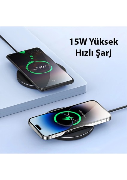 Duzzona W8 15W Masaüstü Wireless Hızlı Kablosuz Şarj CIHAZI-(1903) - KA7003-8404 modelleri
