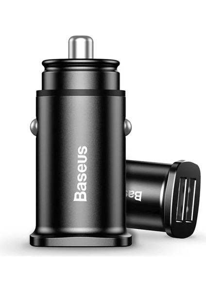 Baseus Square Metal 30W Qc3.0 Dual Hızlı Araç ŞARJI-(1903) - KA1009-9385