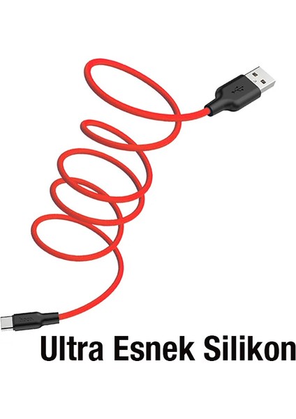 Hoco X21 Plus USB To Type-C 3A Silikon Hızlı Şarj ve Data KABLOSU-(1903) - KA4810-4714 indirimleri