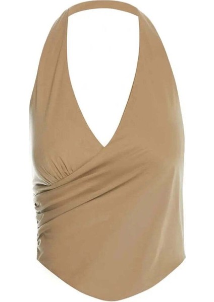 All Wrapped Up Korse Üstü: Açık Sırt Detaylı Şık Halter Üst fiyatları