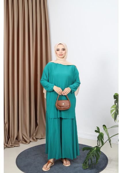 Piliseli Bol Kesim Pantolonlu Takım fiyatları