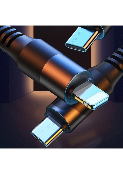 Wekome 3WDC-125 In1 Type-C+Iphone+Micro USB Şarj Kablsu 1.20CM-(1903) - KA4661-7490 fırsatları