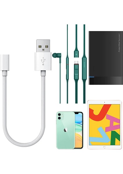 Ally Usb 2.0 Erkek -Type C 3.1 Dişi Kablo Huawei Freelace Usb Şarj Kablosu-(1903) - Ka8721-8635 modelleri