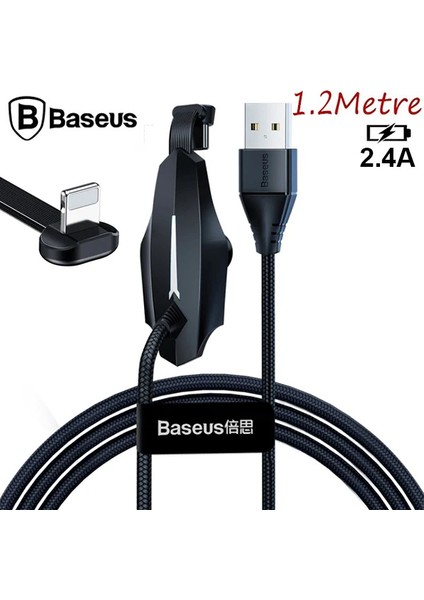 Baseus Colorful Suction iPhone Oyuncu USB Şarj Kablosu 2.4A 1.2M-(1903) - KA2201-5674
