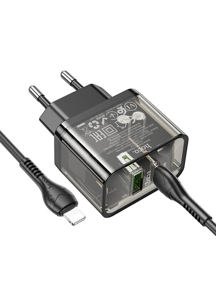 Hoco N34 PD20W Usb+Type-C + iPhone Lightning Kablo Hızlı Şarj Adaptör SETI-(1903 - KA9982-4702 fiyatları