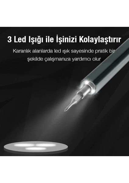 Ally 40 Elektrikli Kalem Tornavida Seti Mini Şarjlı TORNAVIDA-(1903) - KA5844-9068
