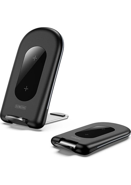 Duzzona W2 Katlanır Standlı 15W Hızlı Şarj Wireless Kablosuz Şarj CIHAZI-(190 - KA3694-9466
