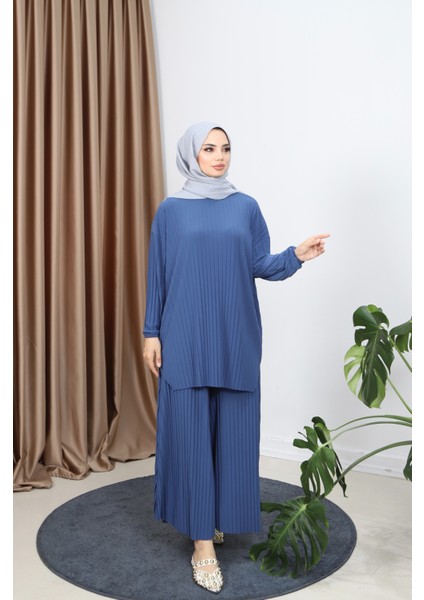 Piliseli Bol Kesim Pantolonlu Takım indirimleri