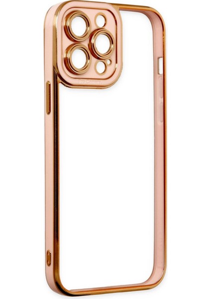 iPhone 13 Pro Kılıf Liva Lens Silikon - Rose - KA4136-5099