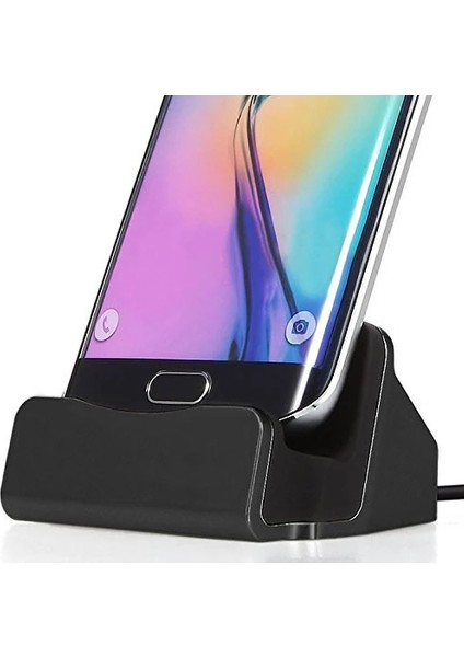 Android Micro USB Şarj 2in1 Standlı USB DOCK-(1903) - KA6740-6841