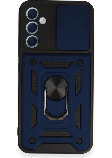 Samsung Galaxy A54 5g Kılıf Pars Lens Yüzüklü Silikon - Lacivert - KA3133-8649