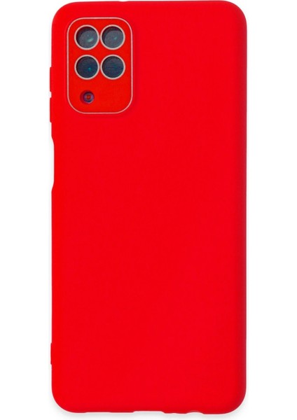 Samsung Galaxy A22 Kılıf Lansman Glass Kapak - Kırmızı - KA3464-7572