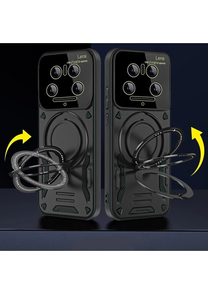 Xiaomi Mi 14 Ultra Kılıf Joy Lens Standlı Kapak - Lacivert - KA9384-2227 fırsatları