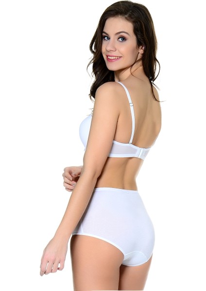 Kadın Külot 3'lü Paket Essential 1577 - Beyaz Ten Siyah modelleri