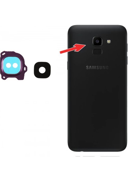 Samsug Galaxy J6 2018 Arka Kamera Lens FULL-(1903) - KA3239-8038 fiyatları