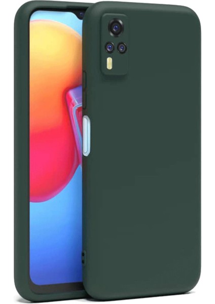 Vivo Y53S Kılıf Nano Içi Kadife Silikon - Koyu Yeşil - KA7893-6143 modelleri