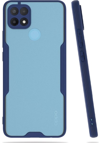 Oppo A15 Kılıf Platin Silikon - Lacivert - KA6067-9624