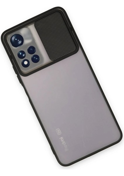 Xiaomi Redmi Note 11T Kılıf Palm Buzlu Kamera Sürgülü Silikon - Siyah - KA3830-3524 modelleri