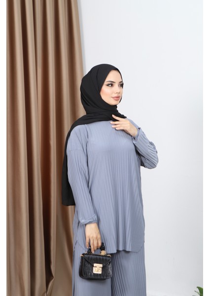 Piliseli Bol Kesim Pantolonlu Takım indirimleri