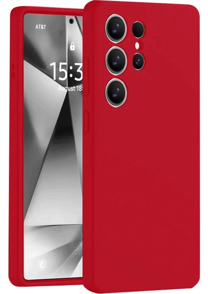 Samsung Galaxy S25 Ultra Kılıf Nano Içi Kadife Silikon - Kırmızı - KA5871-5053