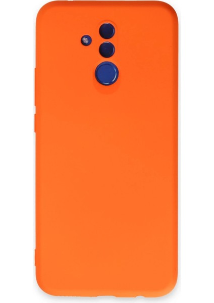 Huawei Mate 20 Lite Kılıf Nano Içi Kadife Silikon - Turuncu - KA6188-9596
