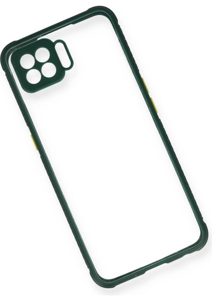 Oppo Reno 4 Lite Kılıf Miami Şeffaf Silikon - Koyu Yeşil - KA9940-5325 modelleri