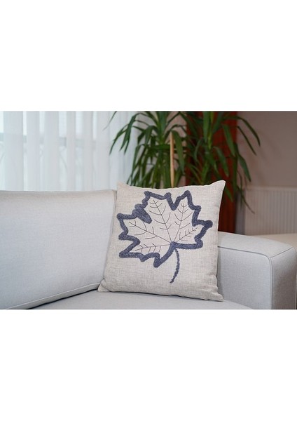 Homesepet Punch Nakışlı Keten Kırlent Kılıfı Çınar Yaprağı Desenli ( 2 Adet) fiyatları