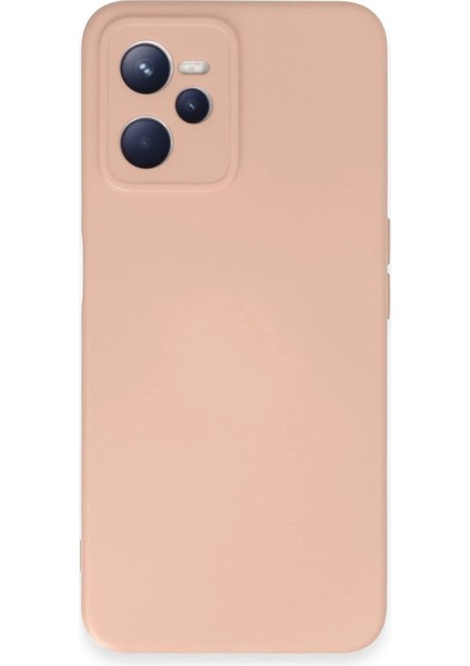 Realme C35 Kılıf Nano Içi Kadife Silikon - Pudra - KA2015-5243