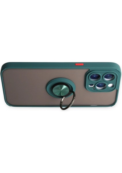 iPhone 14 Pro Kılıf Montreal Yüzüklü Silikon Kapak - Yeşil - KA9664-5899 fırsatları