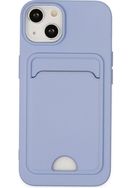 iPhone 14 Plus Kılıf Kelvin Kartvizitli Silikon - Lila - KA8112-2164