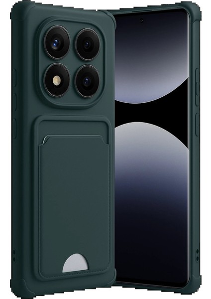 Xiaomi Redmi Note 14 Pro Plus Kelvin Kartvizitli Silikon - Koyu Yeşil - KA8345-3230