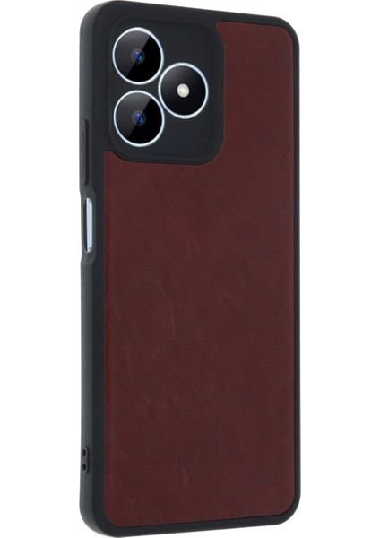Realme Note 50 4g Kılıf Aras Deri Kapak - Bordo - KA3476-6783