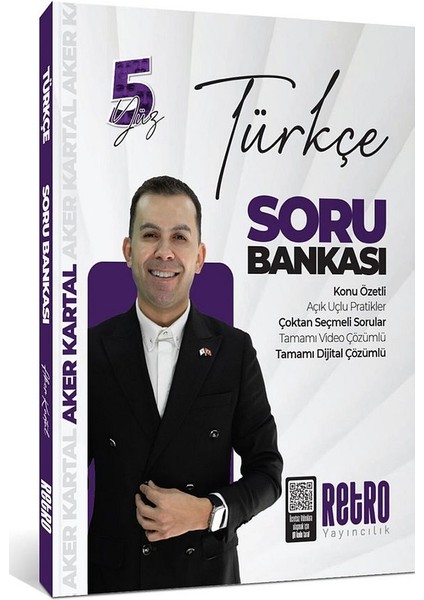 2026 Kpss Genel Yetenek 5yüz Türkçe Soru Bankası Tamamı Video Çözümlü Retro Yayınları Aker Kartal